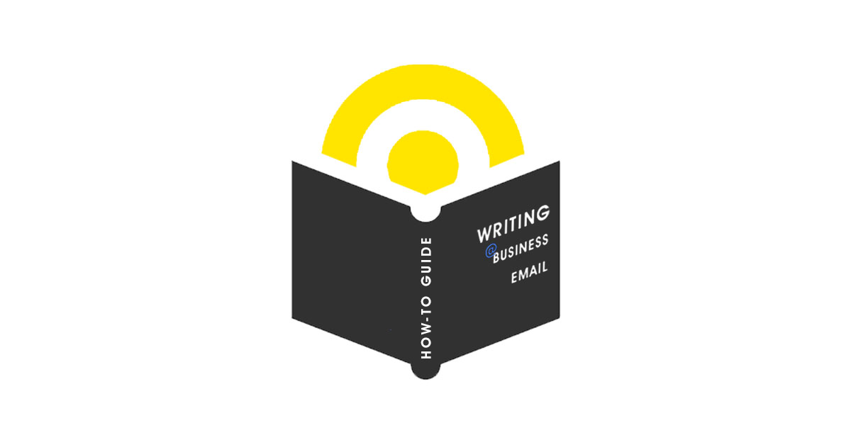 a yellow target symbolising the head of a person reading a how to guide to writing a business email